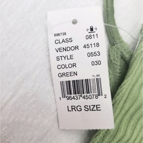 PACSUN Eco Green "Avalon" Terry Ribbed High Cut Bikini Bottom - Picture 9 of 11